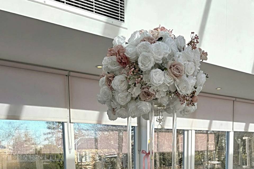 Hint of pink flower balls