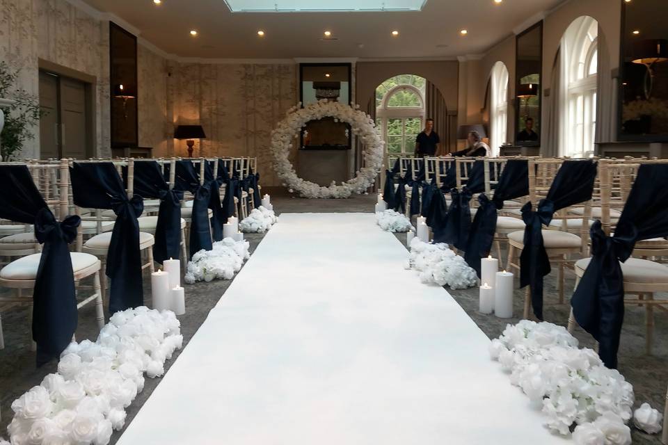 Floral aisle runners