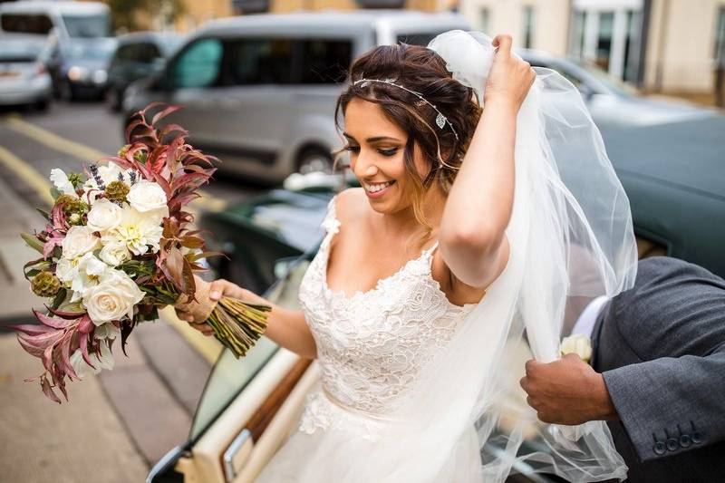 Brides arrives