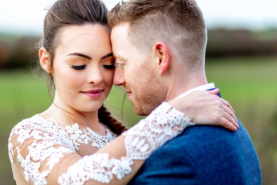 Portrait of the bride and groom - David Cullimore Photography