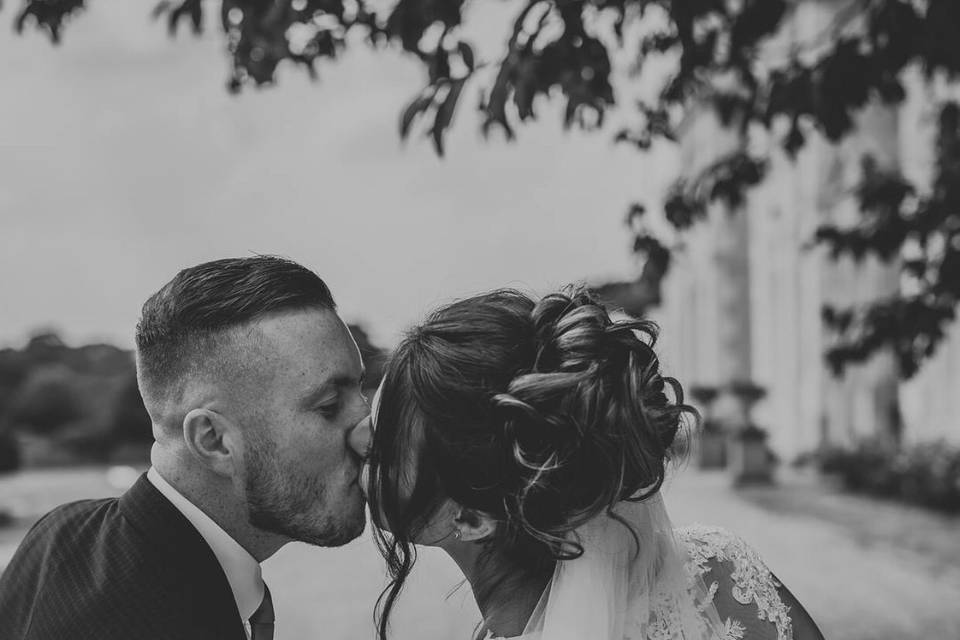 Updo with veil