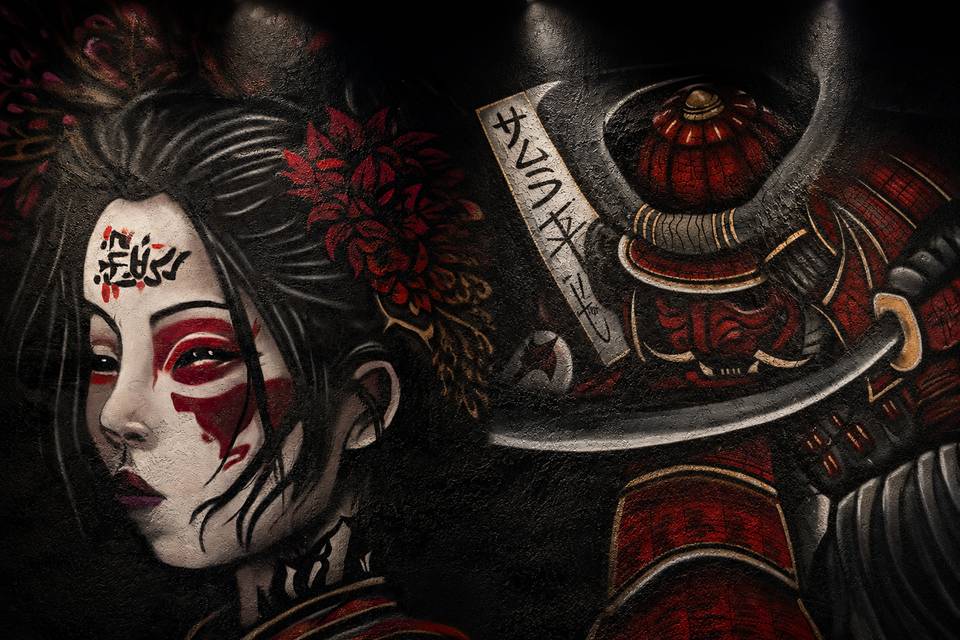 Restrooms - Japanese Artwork