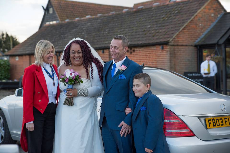 Wedding day toastmaster