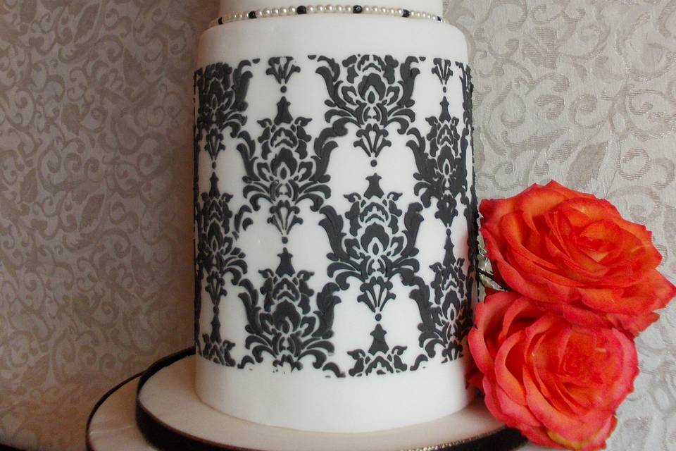Classic black and white cake