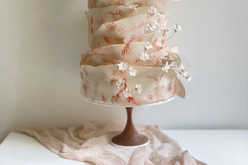 Lemon and grey cupcake tower wedding cake - Mel's Amazing Cakes