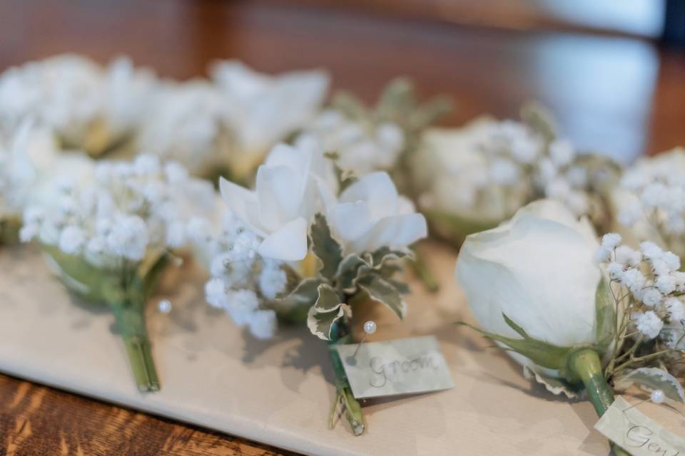 Wedding Party Button Holes