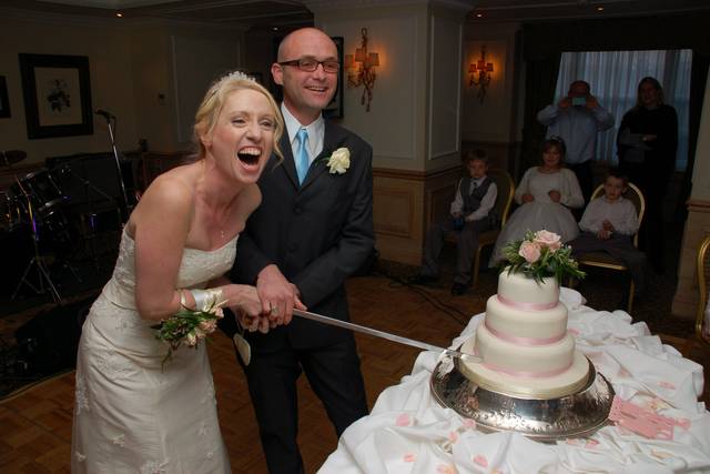 Cutting the cake