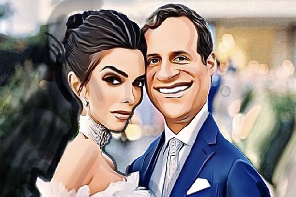 Couple caricature