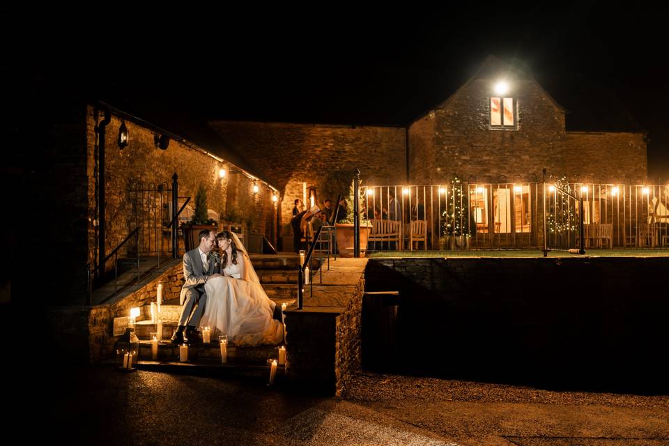 Candlelit winter weddings