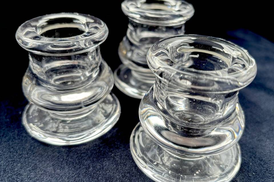 Glass candleholders