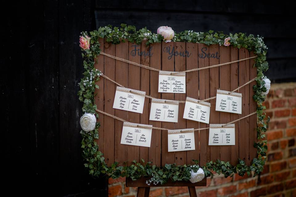 Bespoke table plan