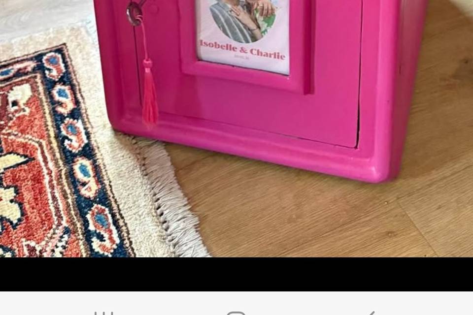 Pink postbox hire