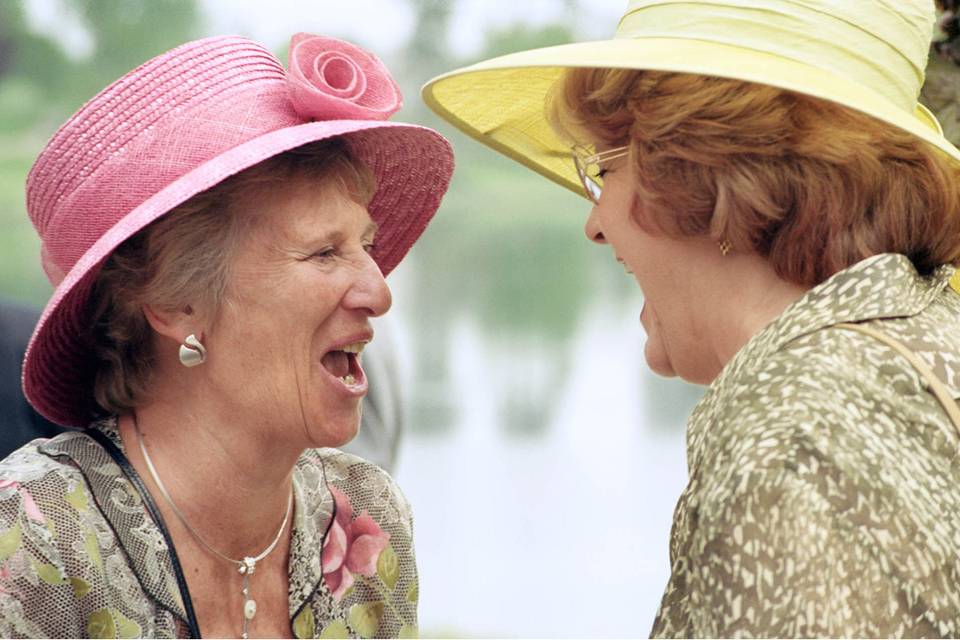 Two ladies laughing