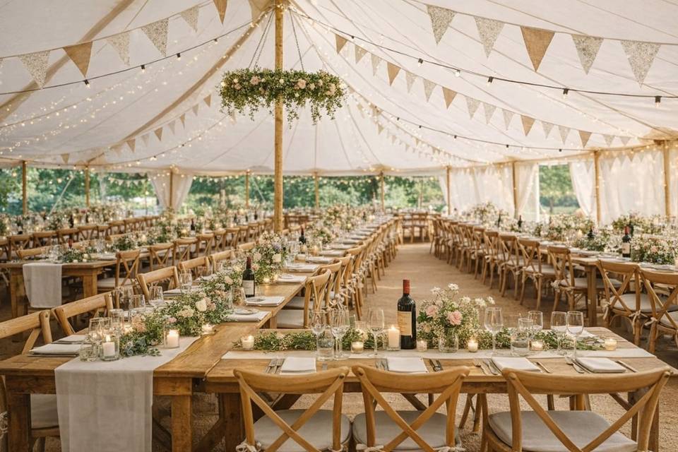 Inside a Sailcloth Marquee
