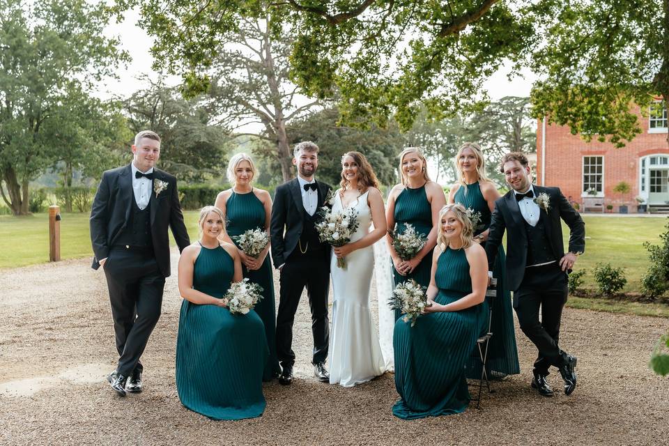 Bridal Party at Reymerston