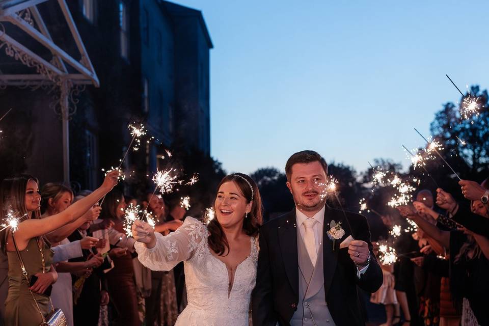 Sparklers with Katie and Jamie