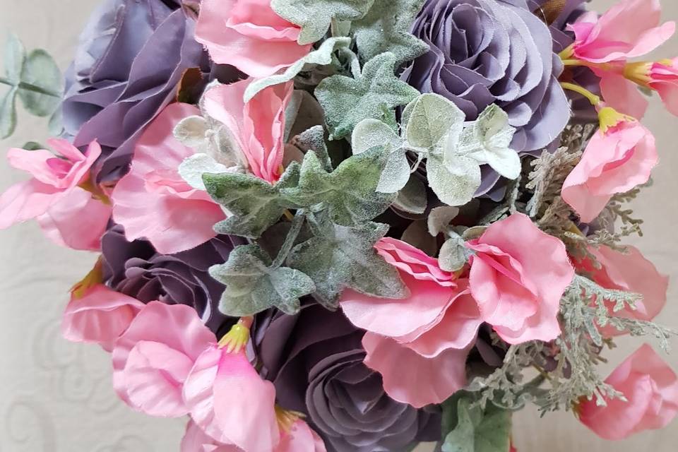 Sweetpea and Rose Bouquet