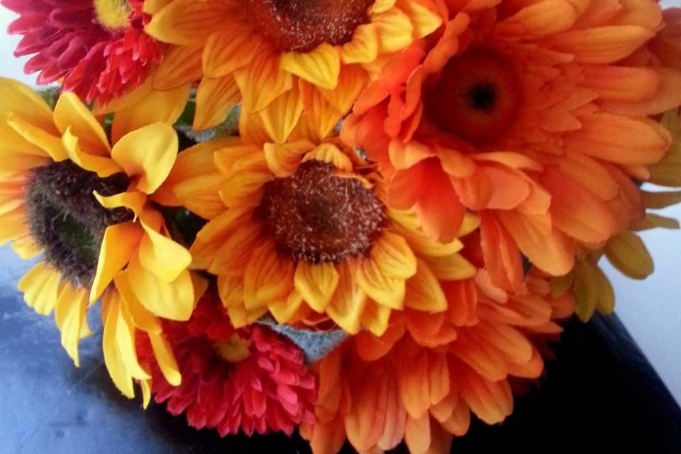 Gerbera and Sunflower Bouquet