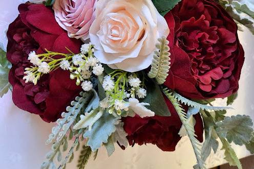 Dusky Pink Burgundy Bouquet