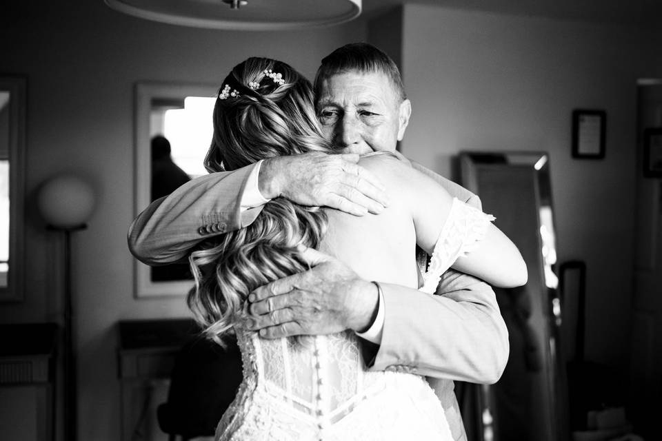 Emotional Wedding Hugs