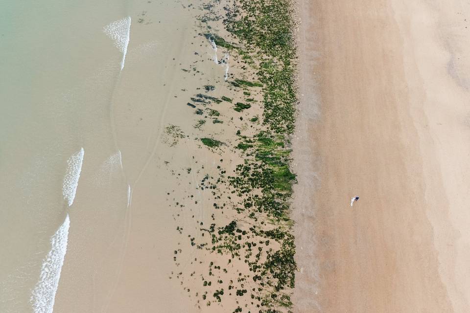 Wedding Couple From Above