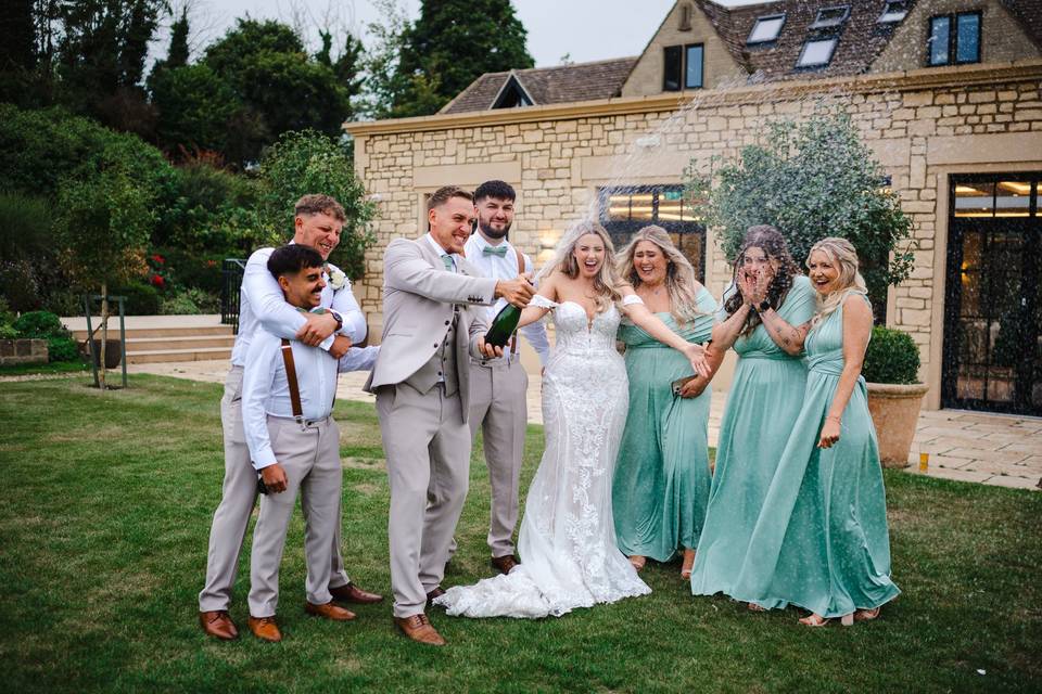 Wedding Champagne Spray