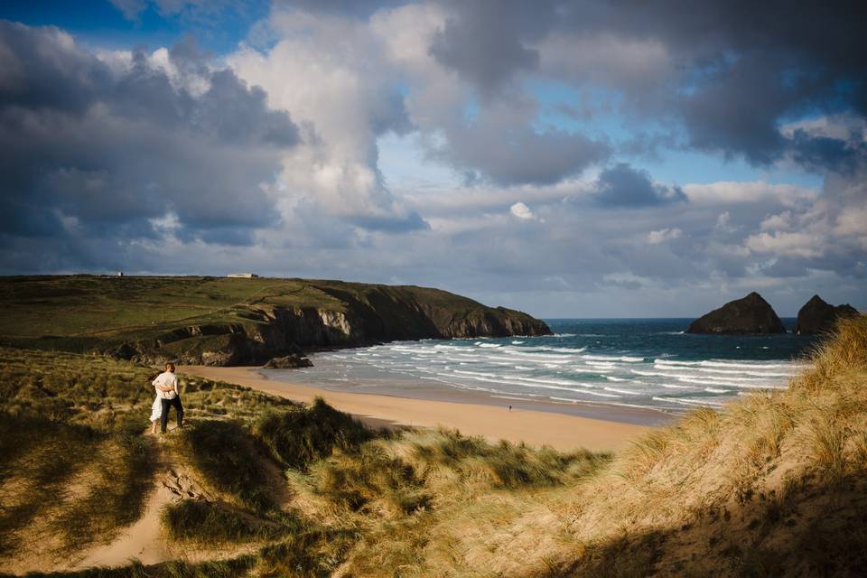 Looking Out Over Holywell Bay
