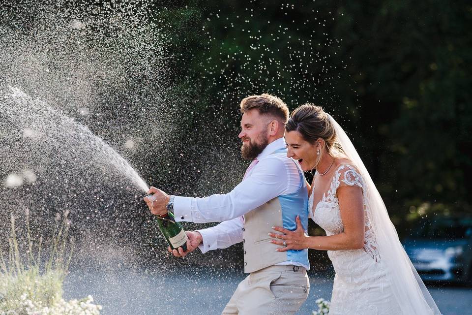 Wedding Champagne Spray
