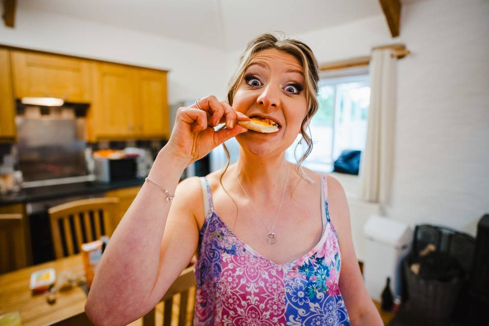 Eating Pizza