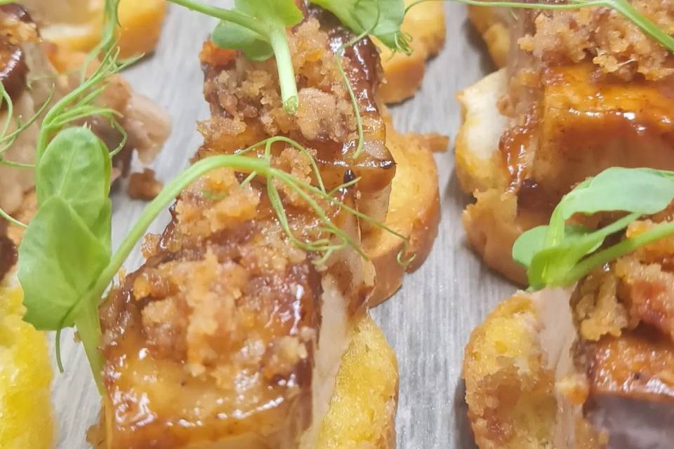 Belly pork canape