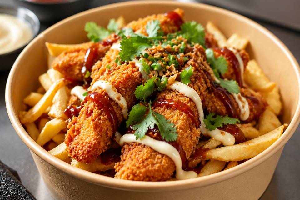 Chicken strips and chips