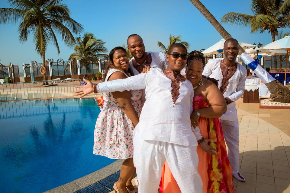 Fun Bridal party in the Gambia