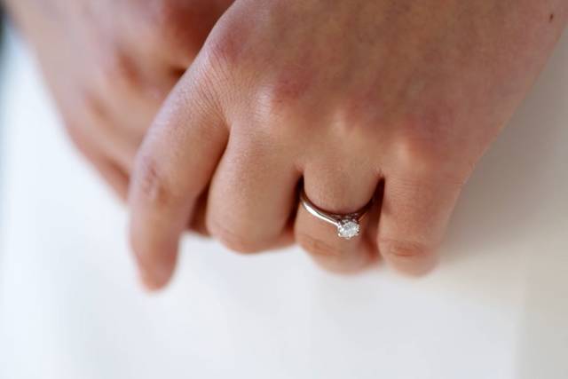 Close up of wedding ring