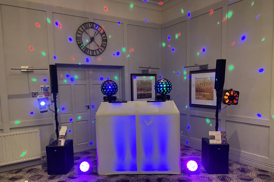 DJ booth setup