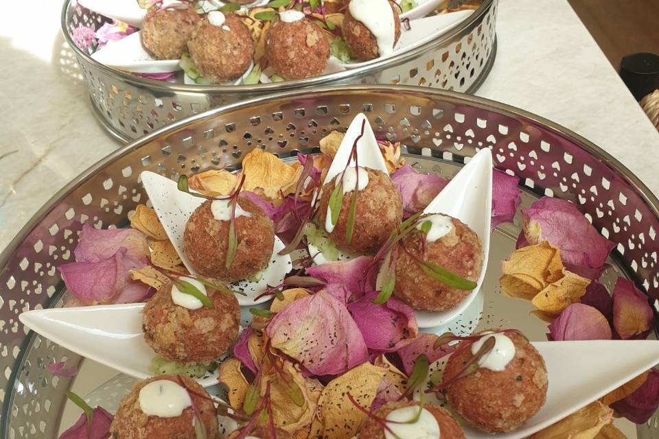 Persian spiced falafel canapé