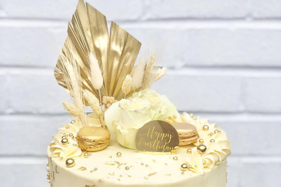 Gold leaf cake