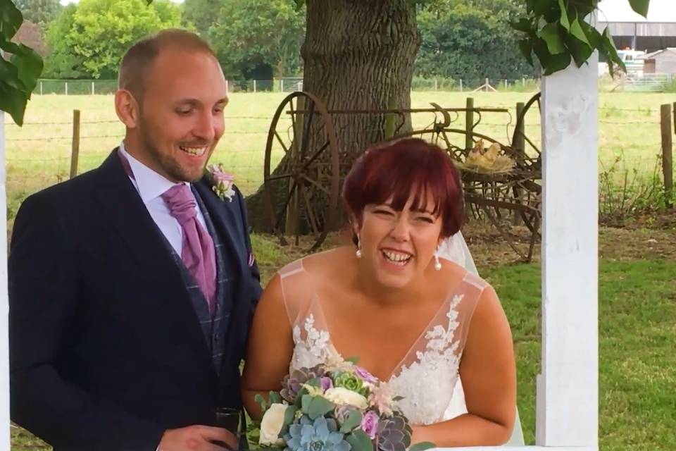 Giggles during photo time