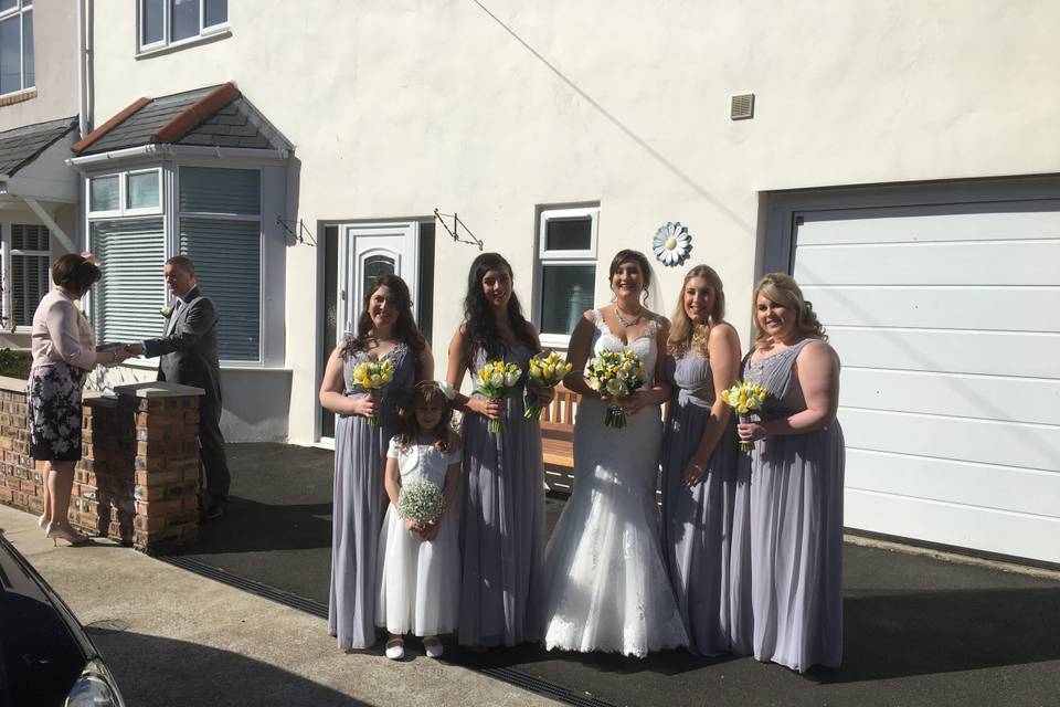 Happy Bride & Bridesmaids.