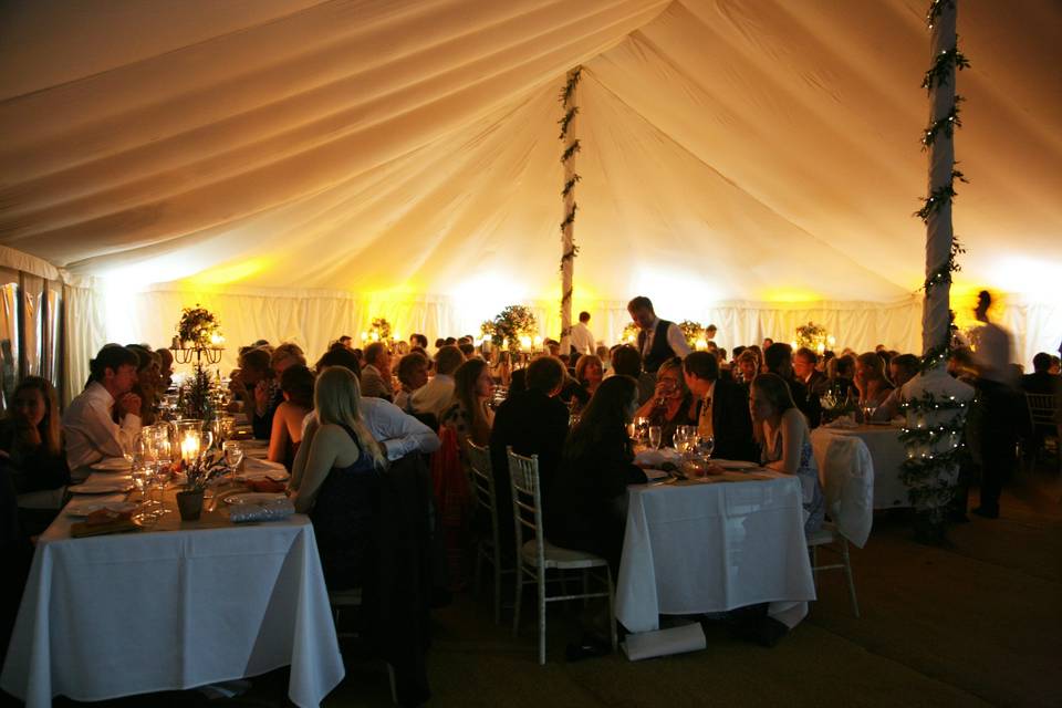 Marquee with warmth