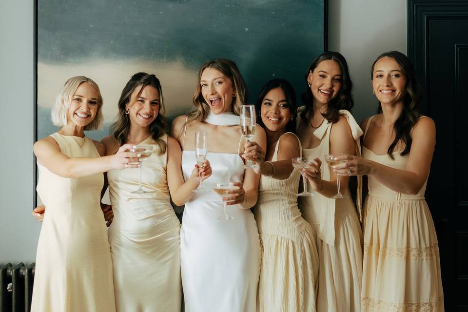 Bride Ellie & her girls