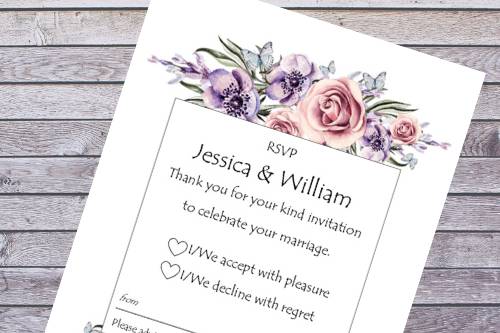 RUSTIC WEDDING RSVP CARDS