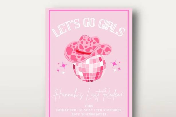 Rodeo Hen Party Invite