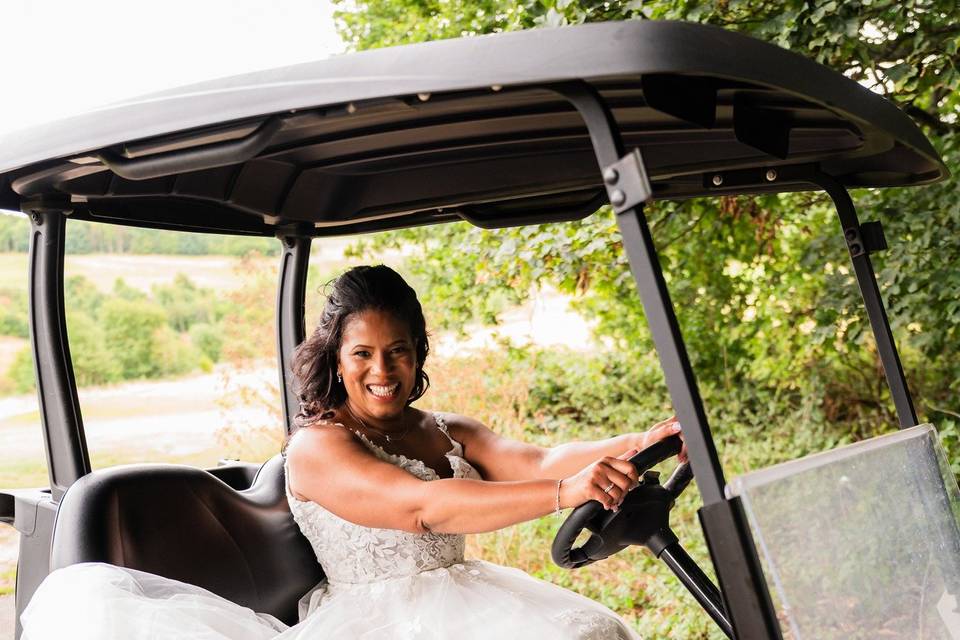 Bride Golf Cart