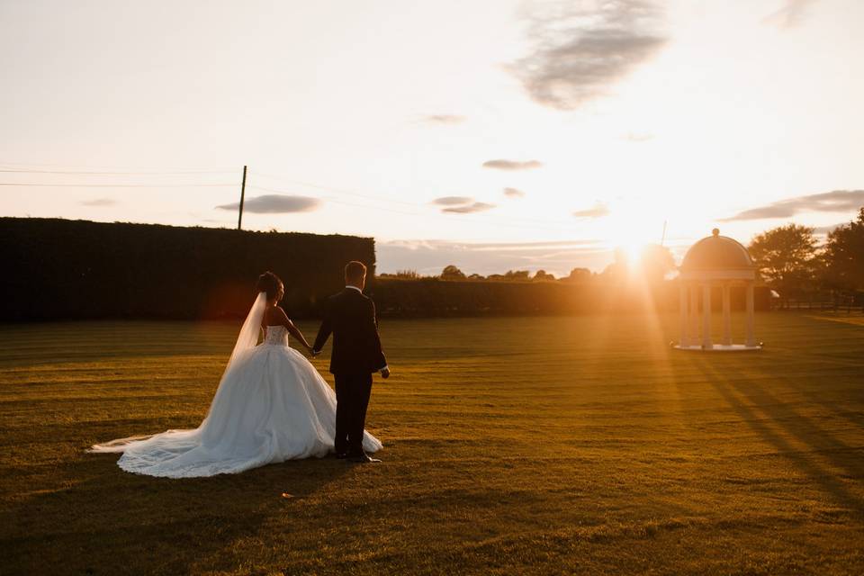 Sunset on the lawns