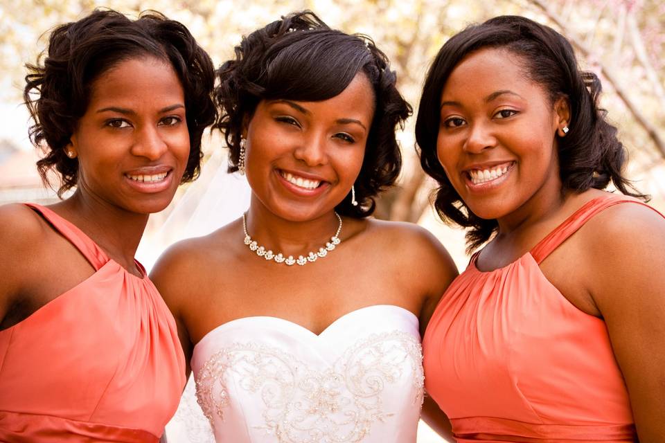 Bride and Bridesmaids