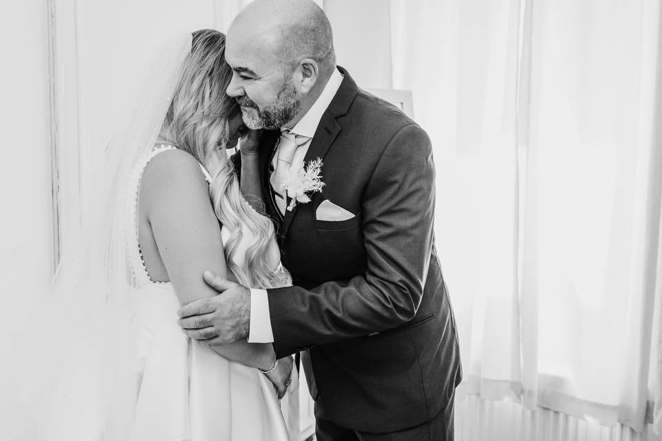 A hug from Dad