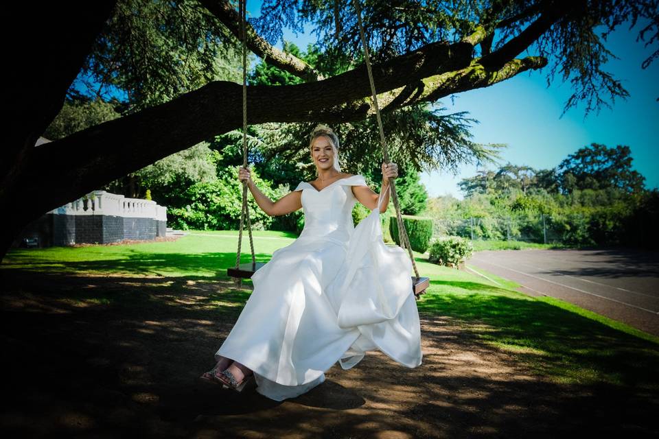 On a swing