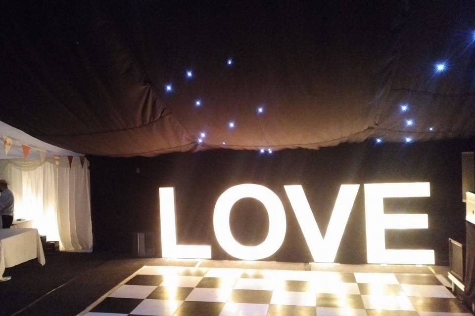 Black and white dance floor