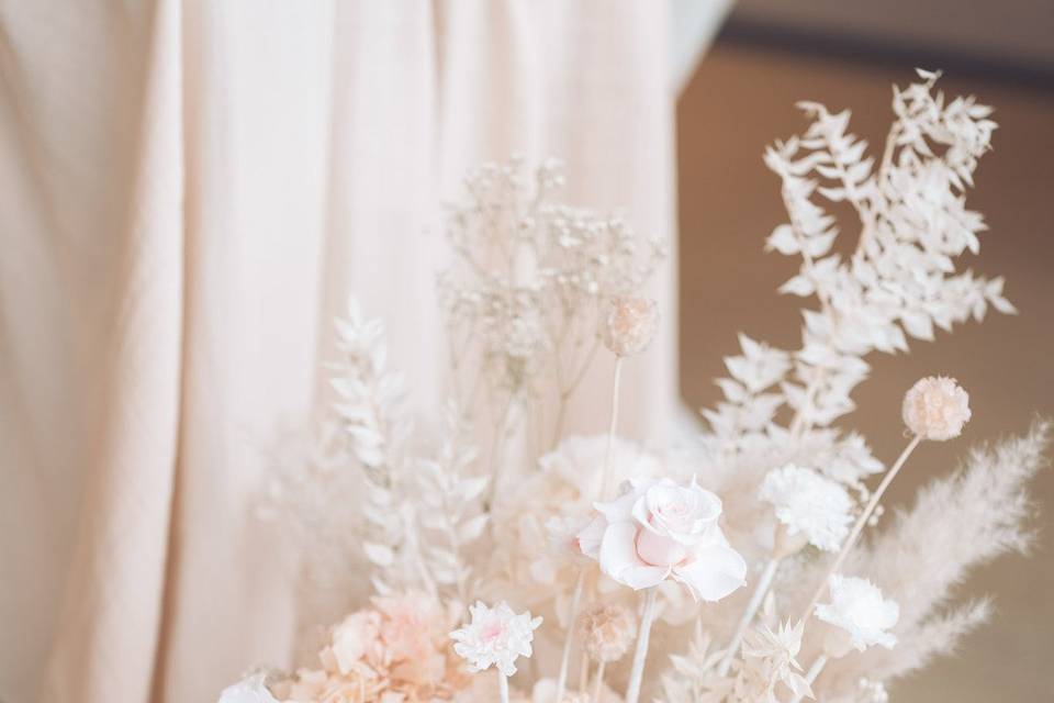 White on white flowers