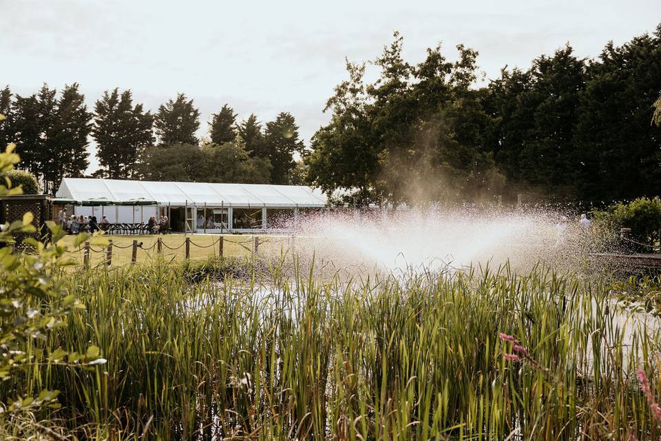 Luxury marquee outside venue